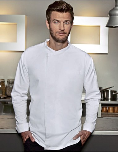 KAL-BJM4-Long-Sleeve Throw-Over Chef Shirt Basic